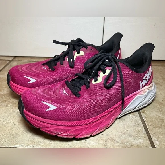 Hoka One One Womens Arahi 6 1123195 FFIR Pink Running Shoes Sneakers Size 8 B - Picture 4 of 10